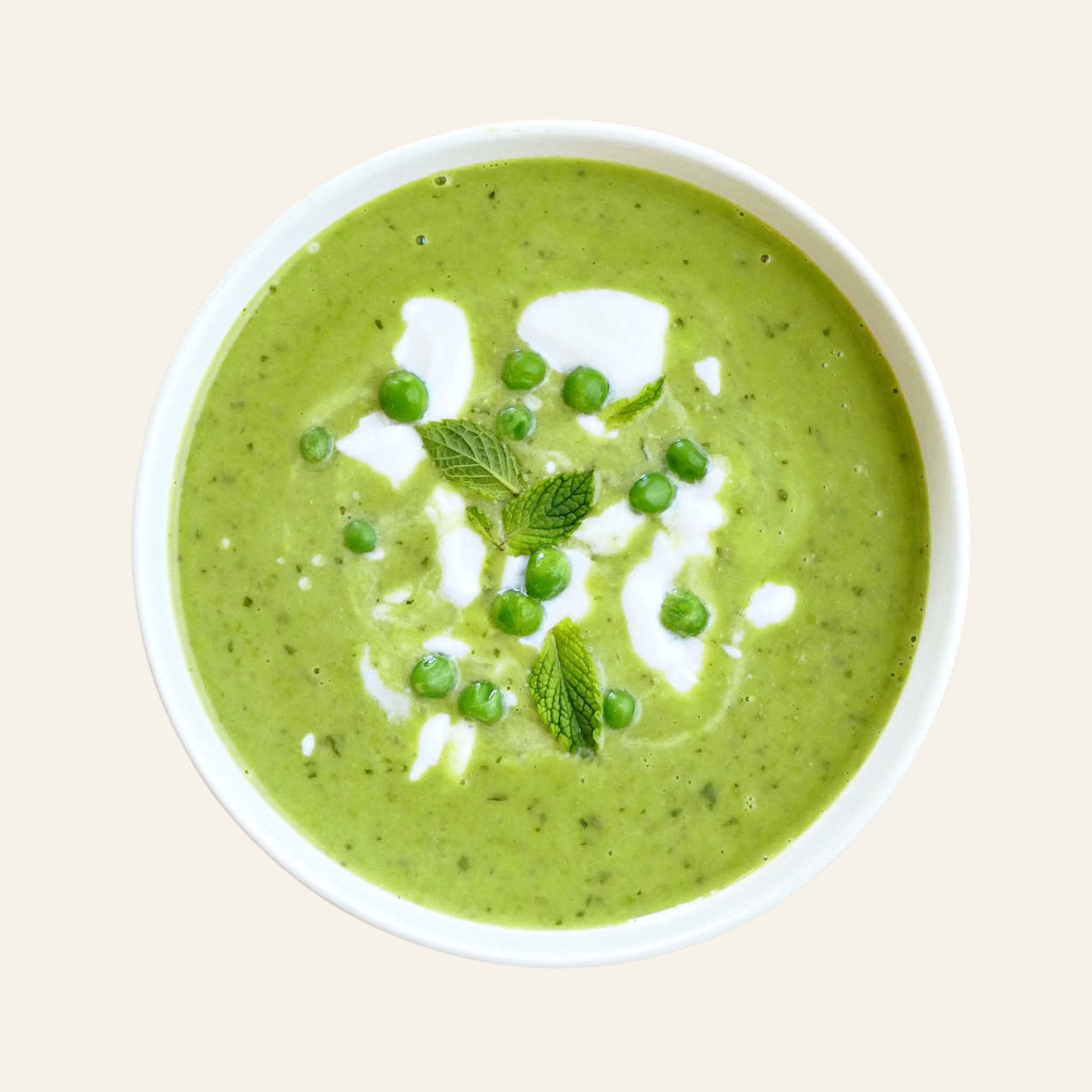 Spring Pea with Watercress & Mint Soup
